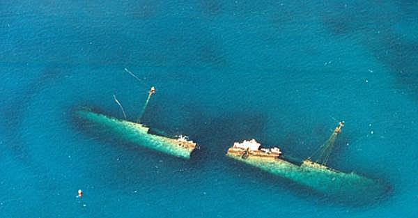 122 meter long German Fighter wreck dive in Antilla